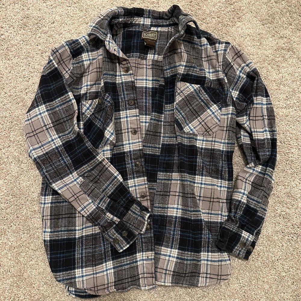 Men’s Warm Plaid Button Down Flannel Shirt